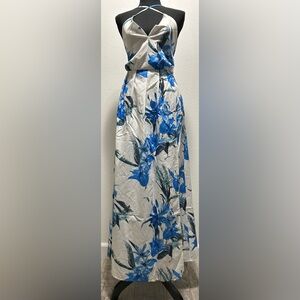Simplee Tropical Print Long Formal Dress - Small - Multicolored - NWT